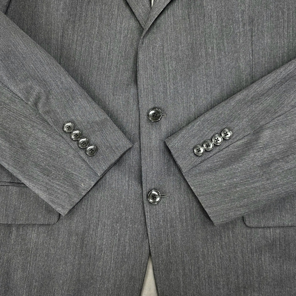 Quiet Luxury Hickey Freeman Herringbone Suit Men’s 42L USA Tailored - Picture 10 of 16
